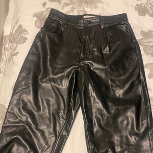Abercrombie curve love vegan leather pants